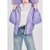 Fine Purple Raccoon hair collar hooded Loose Winter Duck Down Puffer Jacket