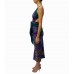 MORPHEW COLLECTION Purple & Green Silk Twill Floral Print Scarf Dress Made From  Vintage Scarves