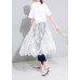 Bohemian short sleeve cotton Tunics Inspiration white Art Dresses patchwork sundress