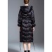 Trendy Black hooded drawstring slim fit Winter Duck Down down coat