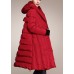 Elegant Mulberry Button drawstring Thick Winter Duck Down Coat