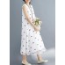 Elegant white lace dresses embroidery Maxi summer Dresses