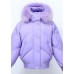 Fine Purple Raccoon hair collar hooded Loose Winter Duck Down Puffer Jacket