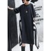 Vivid o neck patchwork cotton dresses Work Outfits black Maxi Dresses summer