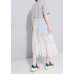 100% gray cotton clothes For Women o neck Maxi patchwork sundress