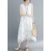 Women white lace Robes sleeveless A Line summer Dresses