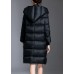 Fashion Black Pockets Warm Regular Winter Duck Down Winter Coats